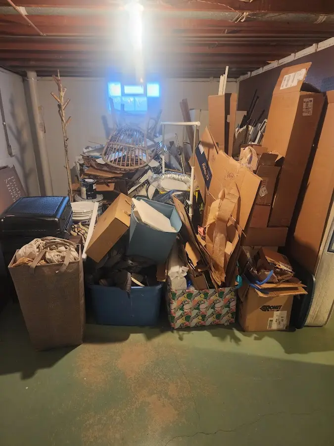 Roll-off dumpster container at job site for 15 Yard Dumpster Rental in Ashburn